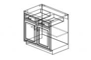 AG-B36 Shaker Green Base Cabinet 36"W × 34 1/2"H × 24"D