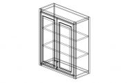 MD-W3036 Shaker Black Wall Cabinet 30"W × 36"H × 12"D