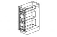 NB-DB12 Shaker Blue Drawer Base Cabinet 12"W × 34 1/2"H × 24"D
