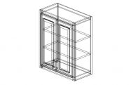NB-W2430 Shaker Blue Wall Cabinet 24"W × 30"H × 12"D