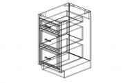SC-DB18 Shaker Brown Drawer Base Cabinet 18"W × 34 1/2"H × 24"D