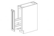 SG-BSP06 Shaker Gray Drawer Base Spice Cabinet 6"W × 34 1/2"H × 24"D