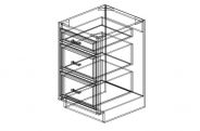 SG-DB21 Shaker Gray Drawer Base Cabinet 21"W × 34 1/2"H × 24"D