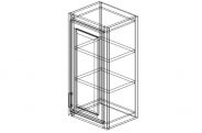 SG-W1530 Shaker Gray Wall Cabinet 15"W × 30"H × 12"D