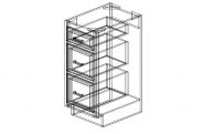 SLW-VDB15 Slim Shaker White Vanity Drawer Base Cabinet 15"W × 34 1/2"H × 21"D
