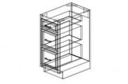 SMD-DB15 Slim Shaker Black Drawer Base Cabinet 15"W × 34 1/2"H × 24"D
