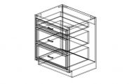 SMD-DB30 Slim Shaker Black Drawer Base Cabinet 30"W × 34 1/2"H × 24"D