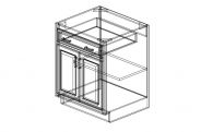 WO-B30 Shaker Natural Base Cabinet 30"W × 34 1/2"H × 24"D